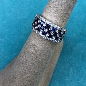 18kt Sapphire and Diamond Band Style Ring